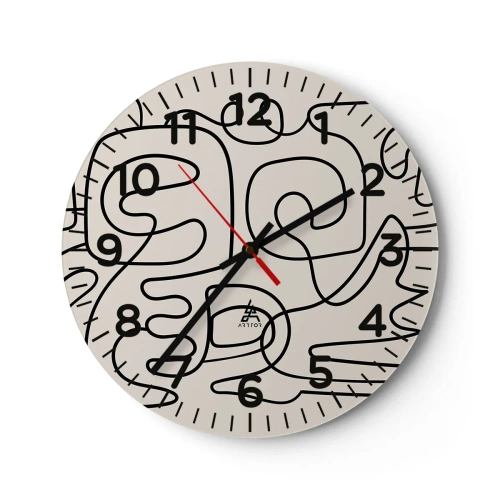 Wandklok - Klok - Volg het pad - 30x30 cm
