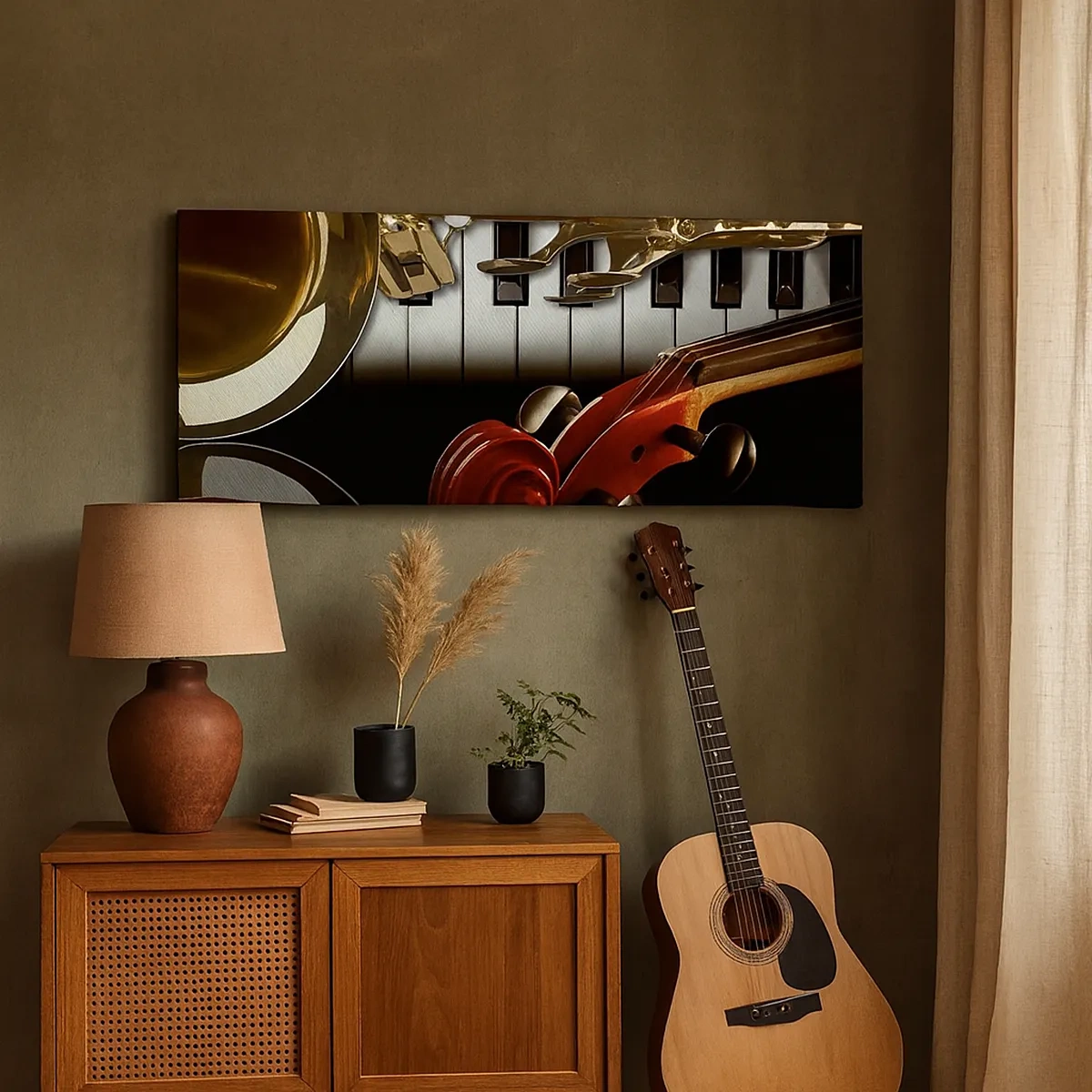 Schilderen op canvas - Plaatwerk, hout en ivoor - 30x30 cm