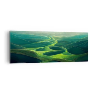 Schilderen op canvas - In de groene dalen - 140x50 cm