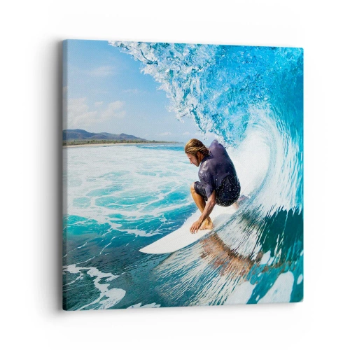 Schilderen op canvas - Dansend met de golven - 40x40 cm