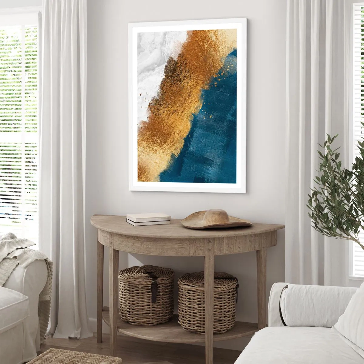 Poster in een witte lijst - De kleuren van de zomer - 40x50 cm