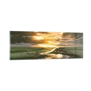 Schilderen op glas - Ergens in een sterrenstelsel ver, ver weg - 90x30 cm