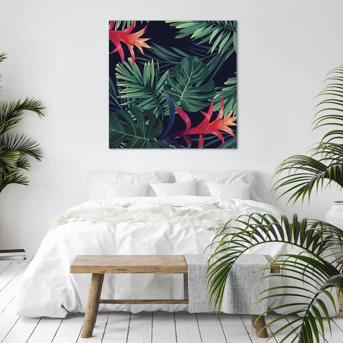 Schilderen op canvas - Ontsteken in het groen - 30x30 cm
