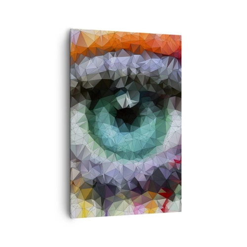 Schilderen op canvas - Kristallijne gloed van de ogen - 80x120 cm