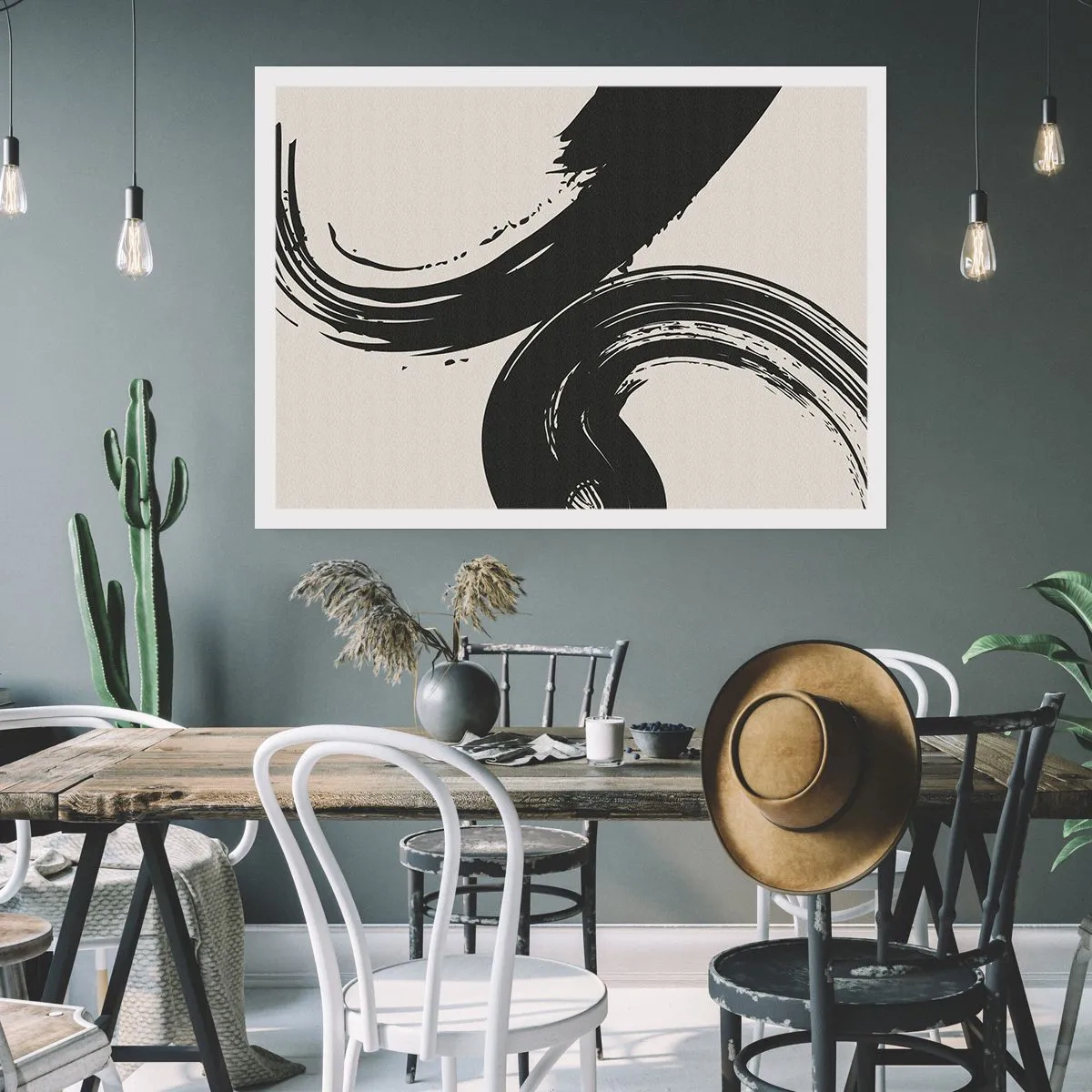 Poster - Vegend en cirkevormig - 100x70 cm