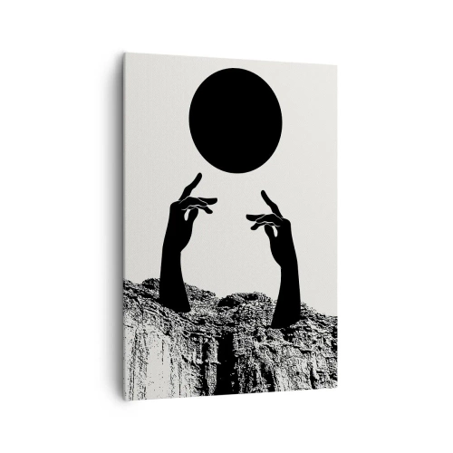 Schilderen op canvas - Surrealistische compositie: de zon en de rest - 70x100 cm