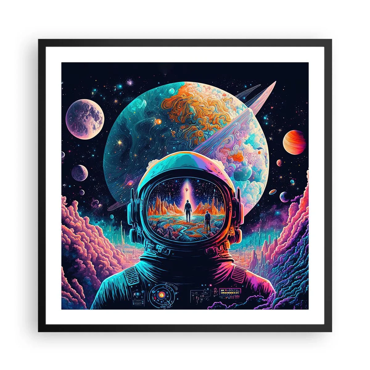 Poster in een zwarte lijst - Filosofen hebben er niet van gedroomd - 60x60 cm