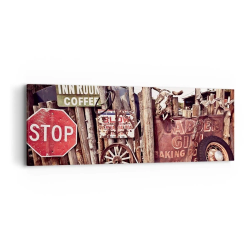 Schilderen op canvas - En de tijd is gestopt - 90x30 cm