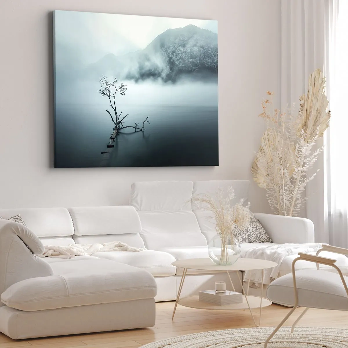 Schilderen op canvas - Van water en mist - 100x70 cm