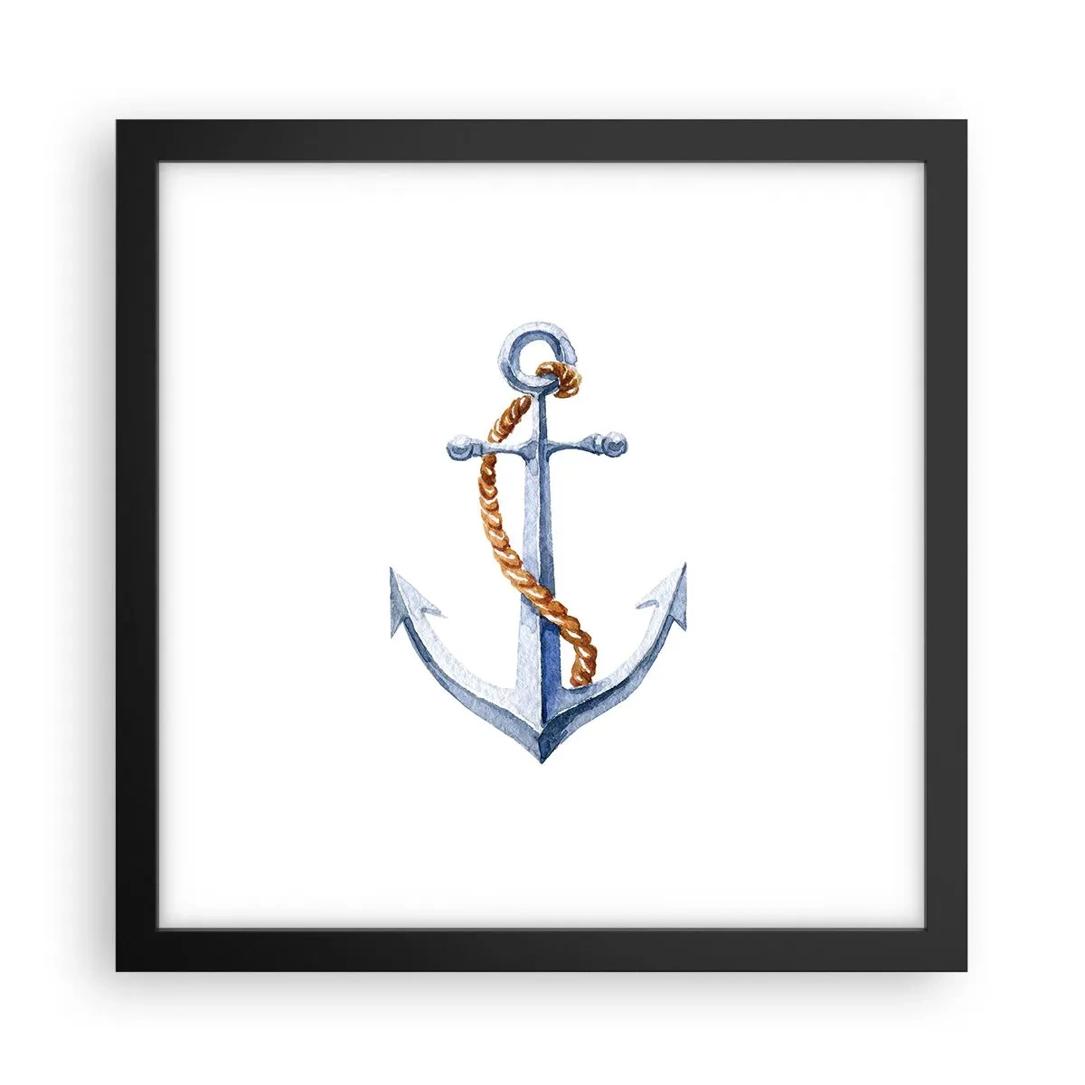 Poster in een zwarte lijst - Ahoi avontuur! - 30x30 cm