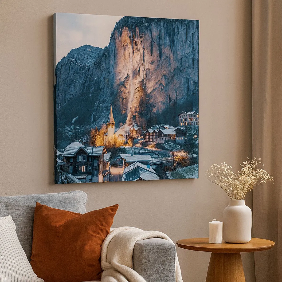 Schilderen op canvas - De stralende geest van de winter - 30x30 cm