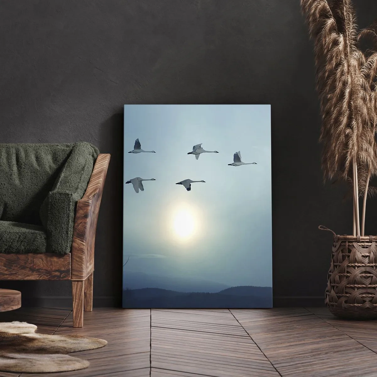 Schilderen op canvas - Afscheid van zomer voor een jaar - 80x120 cm