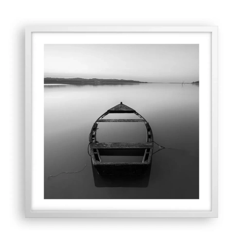 Poster in een witte lijst - Verlangen en melancholie - 50x50 cm