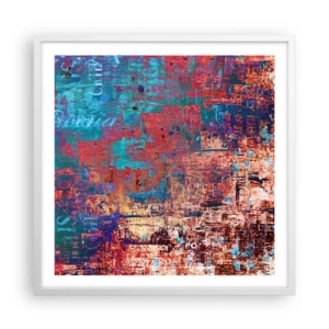 Poster in een witte lijst - Geheugen en vergetelheid - 60x60 cm