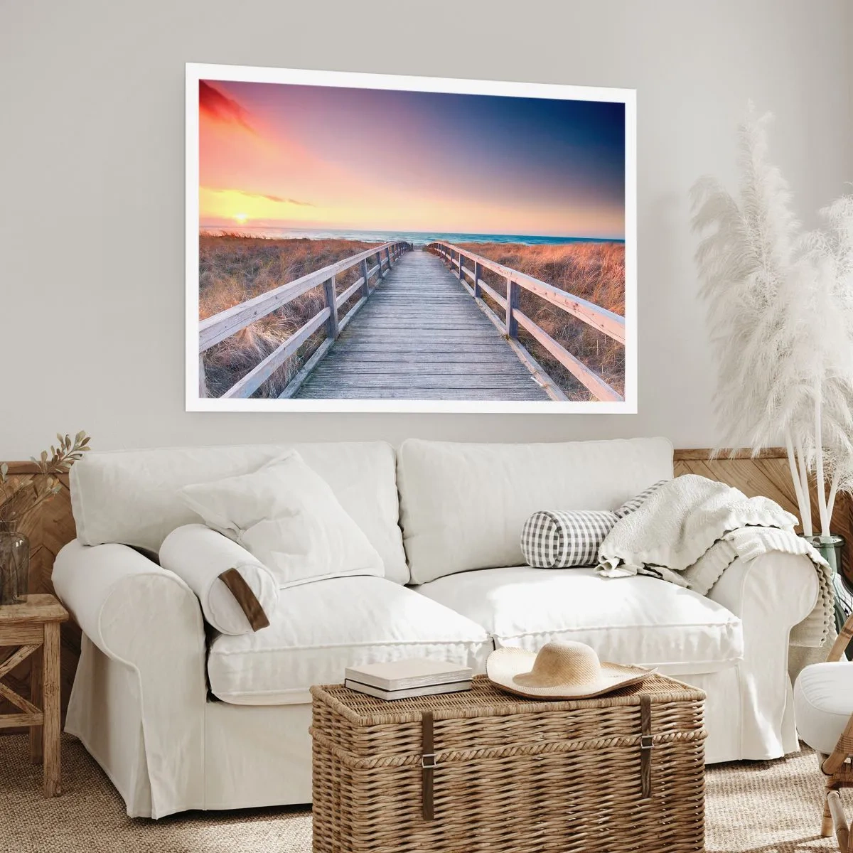 Poster - Baltische avond aurora - 91x61 cm