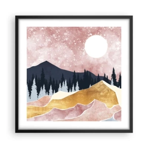Poster in een zwarte lijst - Nachtwacht - 50x50 cm