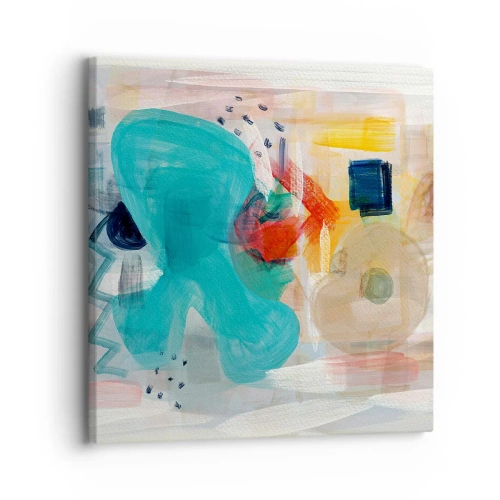 Schilderen op canvas - Kleurrijk spel - 30x30 cm