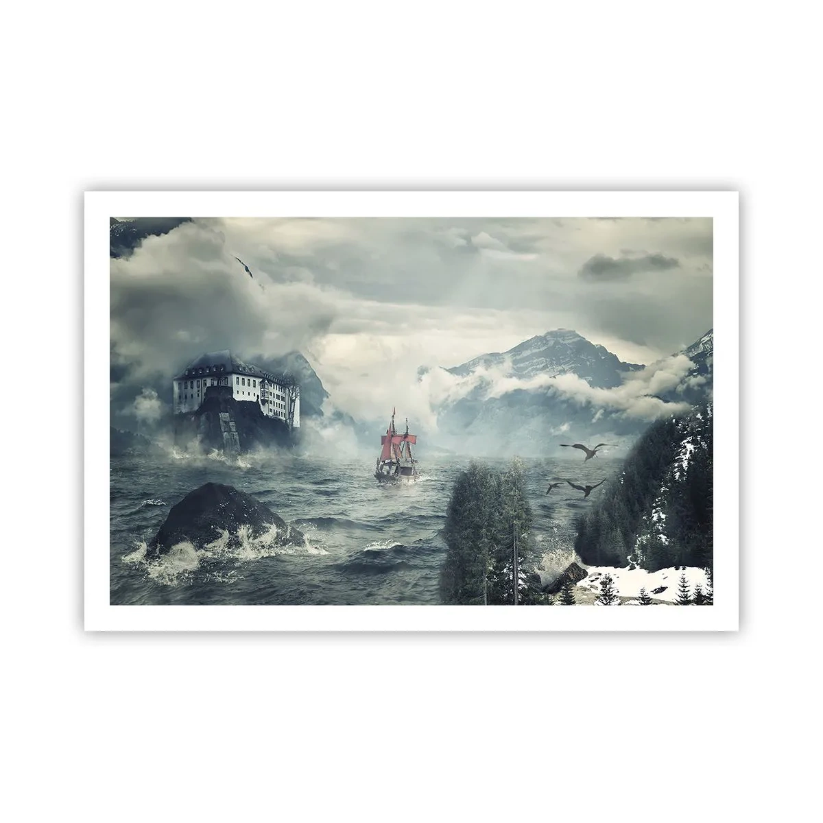 Poster - In magische wateren - 91x61 cm