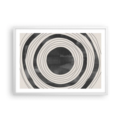 Poster in een witte lijst - Precies op het punt - 70x50 cm