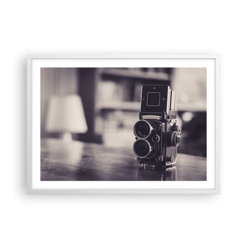Poster in een witte lijst - De magie van oude fotografie - 70x50 cm