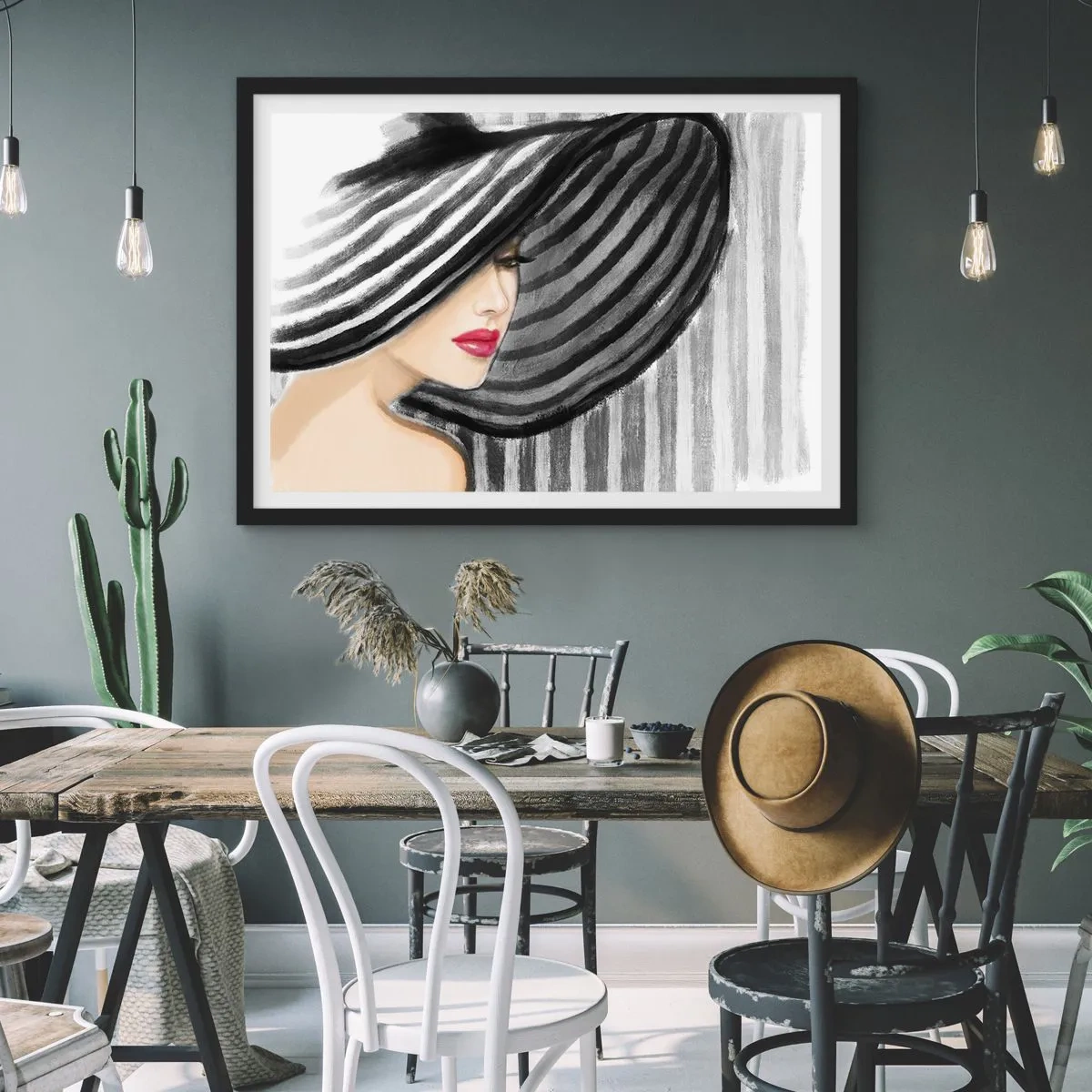 Poster in een zwarte lijst - Waar moet je zoeken? - 100x70 cm