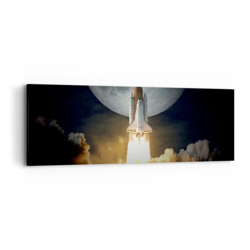 Schilderen op canvas - Het begin van een onaards avontuur - 90x30 cm