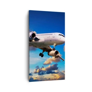Schilderen op canvas - Een reis in wit en blauw - 45x80 cm