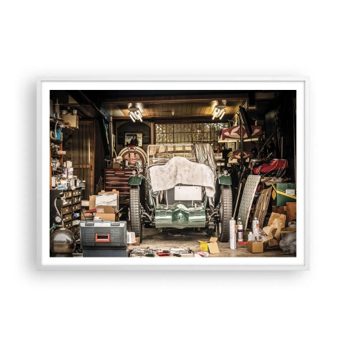 Poster in een witte lijst - Terug naar het verleden - 100x70 cm