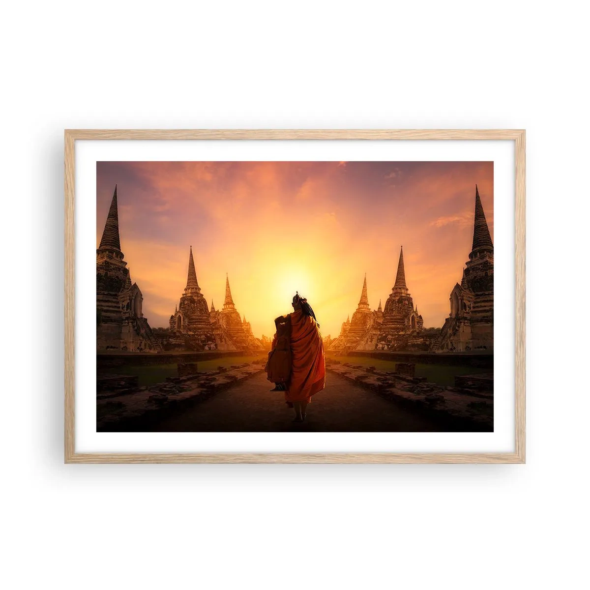 Een poster in een licht eiken lijst - In vrede voor de eeuwigheid - 70x50 cm