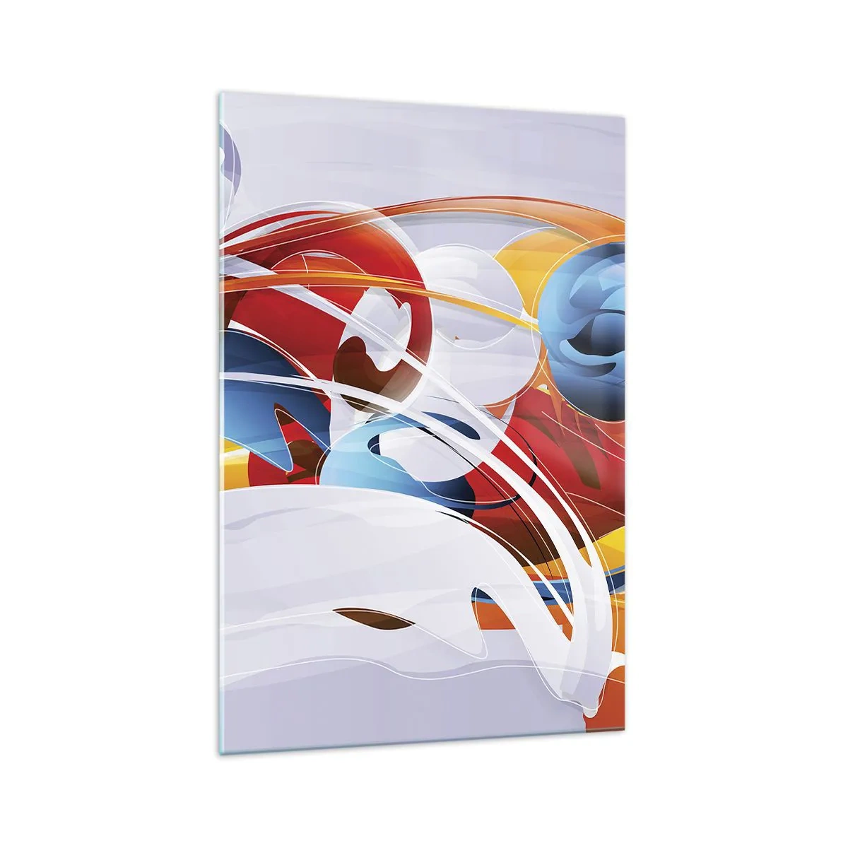 Schilderen op glas - De dans van de elementen - 70x100 cm