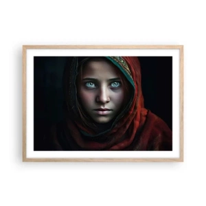 Een poster in een licht eiken lijst - Oosterse prinses - 70x50 cm