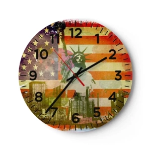 Wandklok - Klok - Viva America! - 30x30 cm