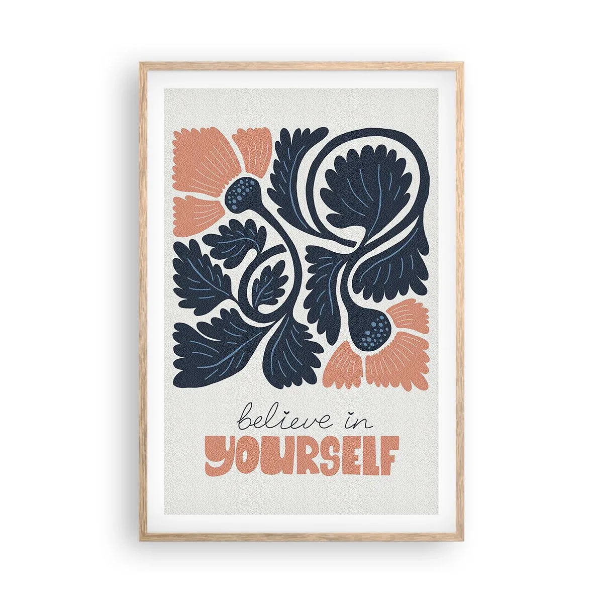 Een poster in een licht eiken lijst - En jij bloeit ook - 61x91 cm