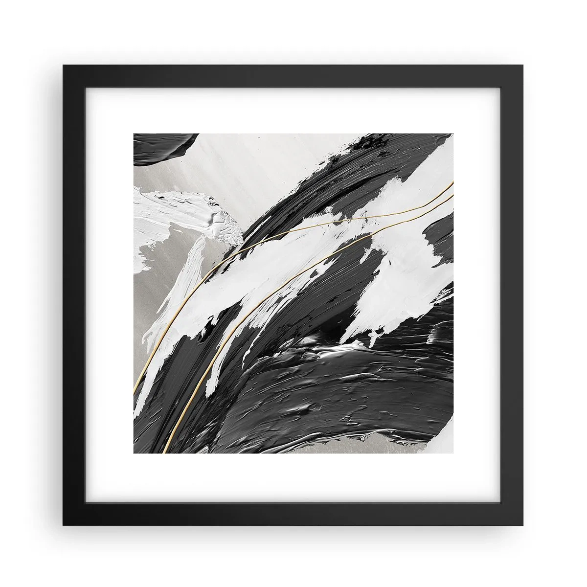 Poster in een zwarte lijst - Abstractie op grote schaal - 30x30 cm