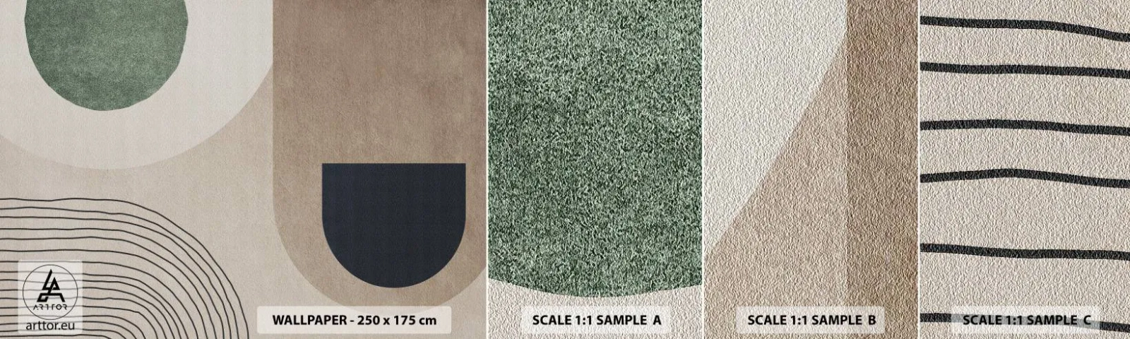 Fotobehang Staaltje Standard Eco - De zachtheid van het ovaal - Minimalisme, Deel, Abstractie - 100x30 cm