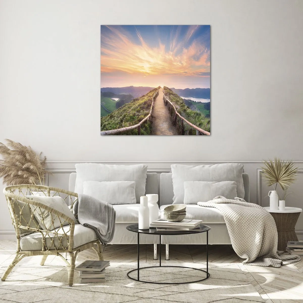 Schilderen op glas - Dicht bij de hemel - 60x60 cm