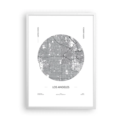 Poster in een witte lijst - Anatomie van Los Angeles - 50x70 cm