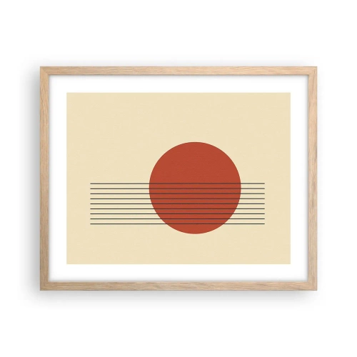 Een poster in een licht eiken lijst - Opnieuw en opnieuw en verder - 50x40 cm