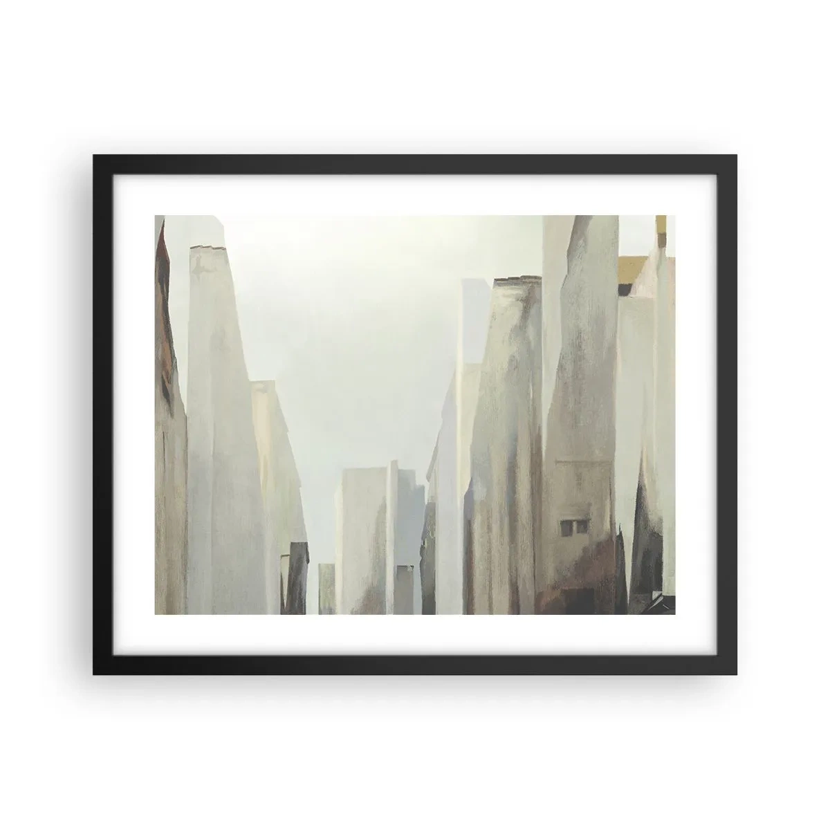 Poster in een zwarte lijst - Droom over de stad - 50x40 cm