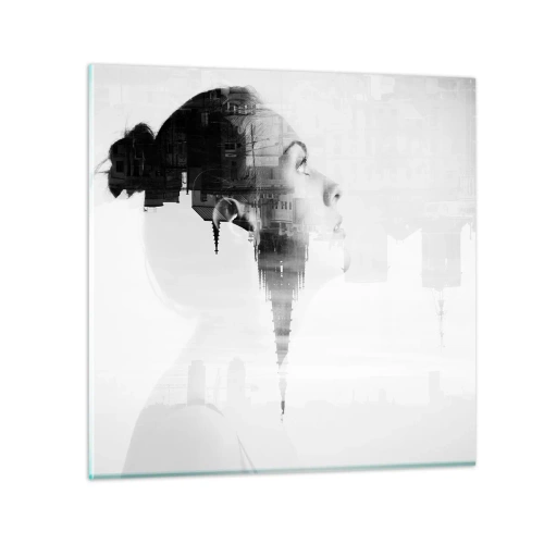 Schilderen op glas - Aan beide zijden van het glas - 70x70 cm