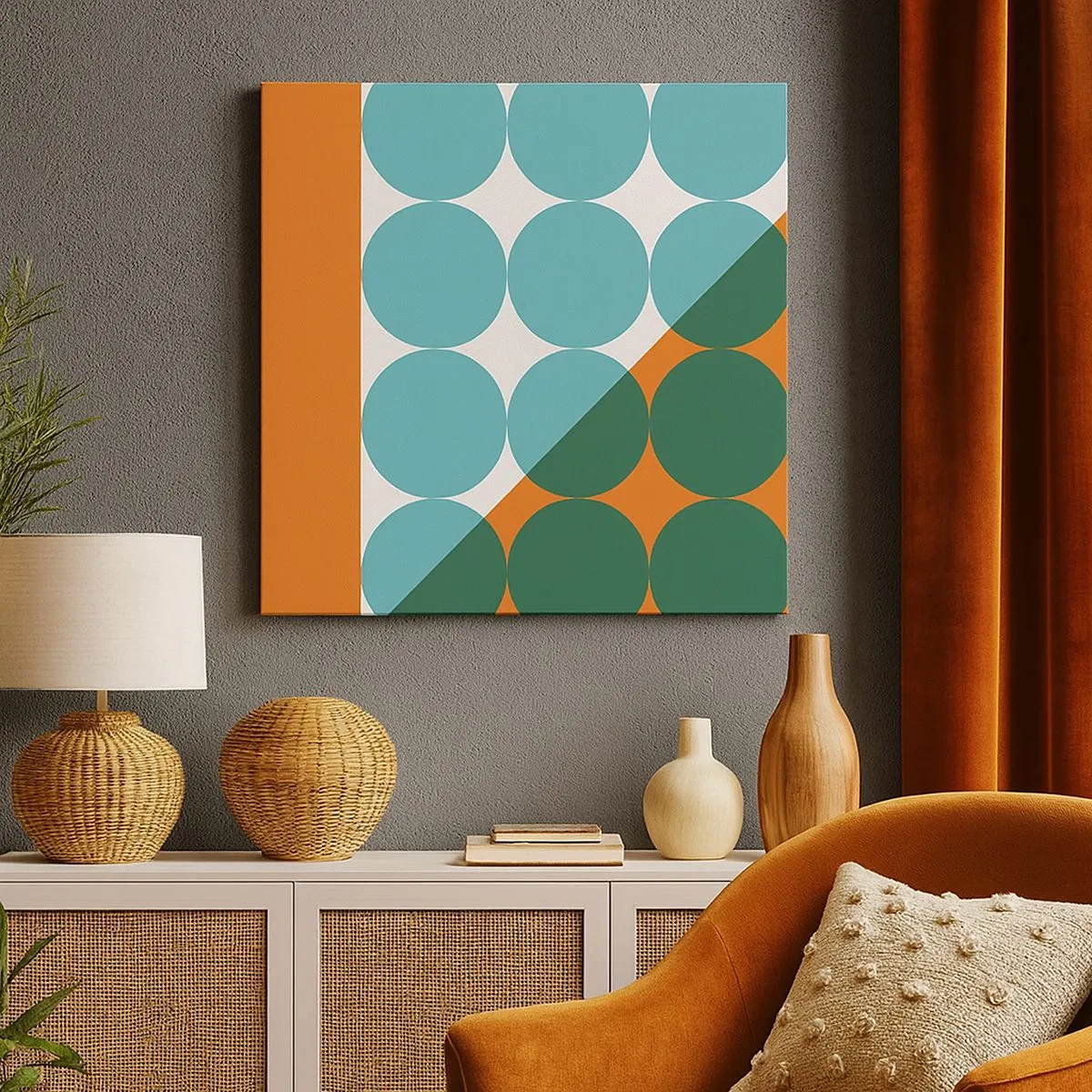 Schilderen op canvas - Omhoog en diagonaal - 30x30 cm