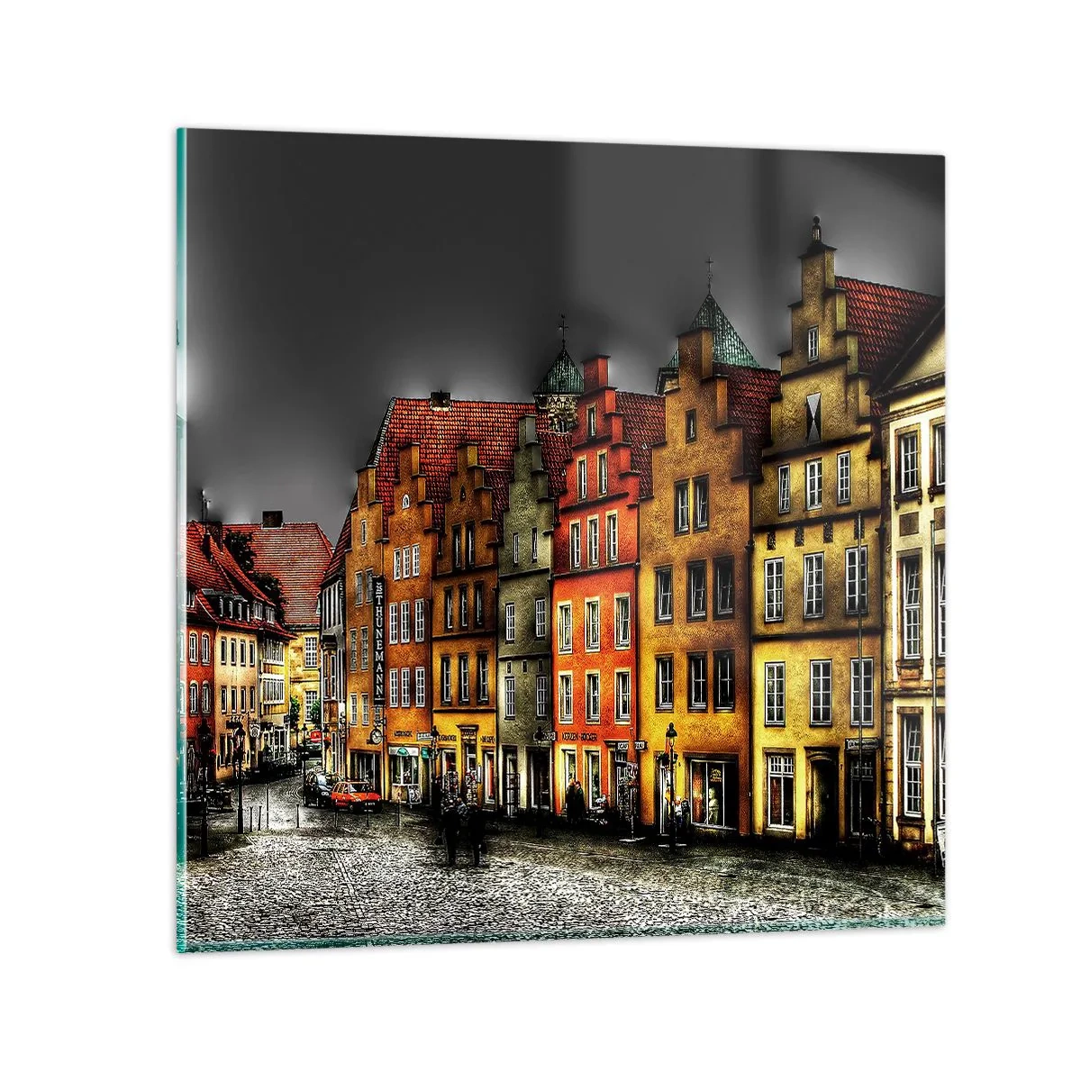 Schilderen op glas - Het enige wat ontbreekt is een betoverde koets - 50x50 cm