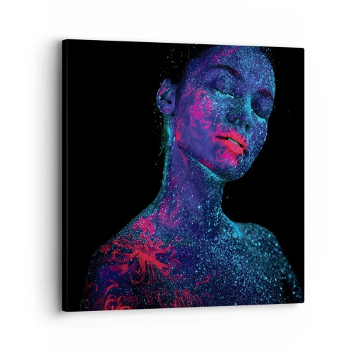 Schilderen op canvas - in sterrenstof - 30x30 cm
