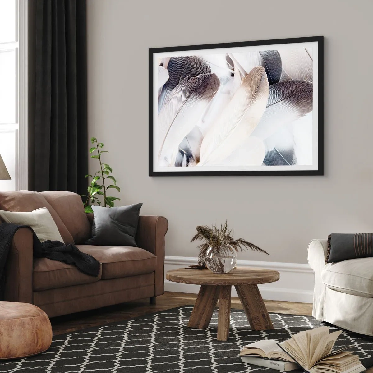Poster in een zwarte lijst - Bijna engelachtig - 70x50 cm