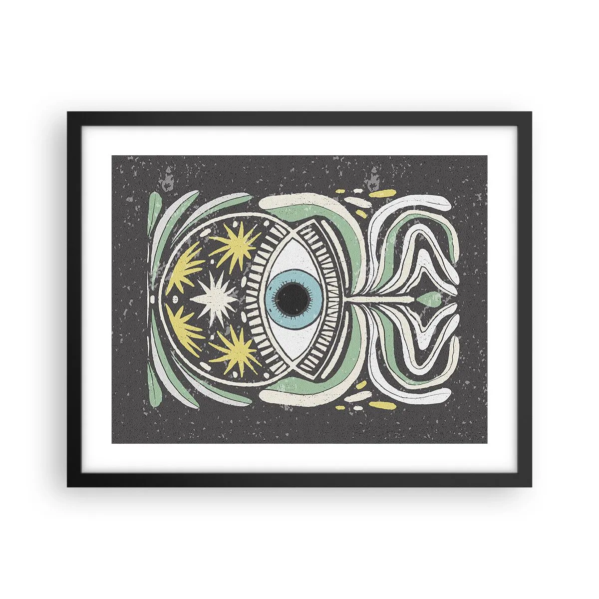 Poster in een zwarte lijst - Tribale rituelen - 50x40 cm