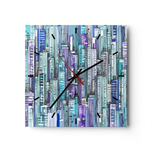 Wandklok - Klok - Blauwachtig van de hemel - 30x30 cm
