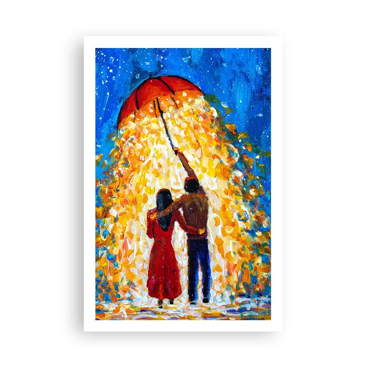 Poster - De magie van een regenachtige avond? - 61x91 cm