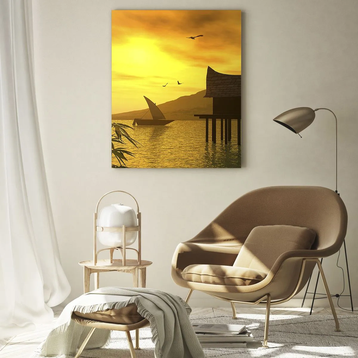 Schilderen op glas - De verlangde vrede - 50x70 cm