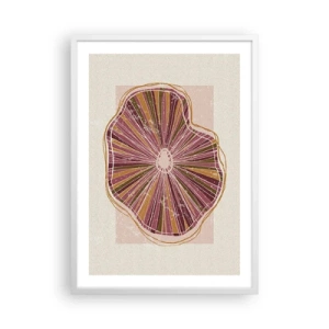 Poster in een witte lijst - Stralende abstractie - 50x70 cm
