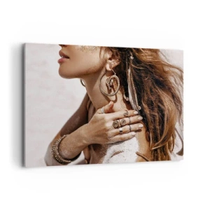 Schilderen op canvas - Koningin van het wilde strand - 100x70 cm